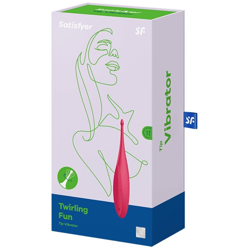 SATISFYER - VIBRATEUR À POINTE FUN TWIRLING ROUGE