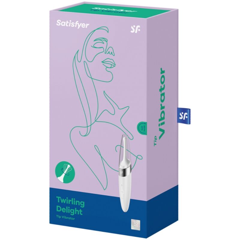 SATISFYER - TWIRLING DELIGHT VIBRATEUR CLIT TIP BLANC