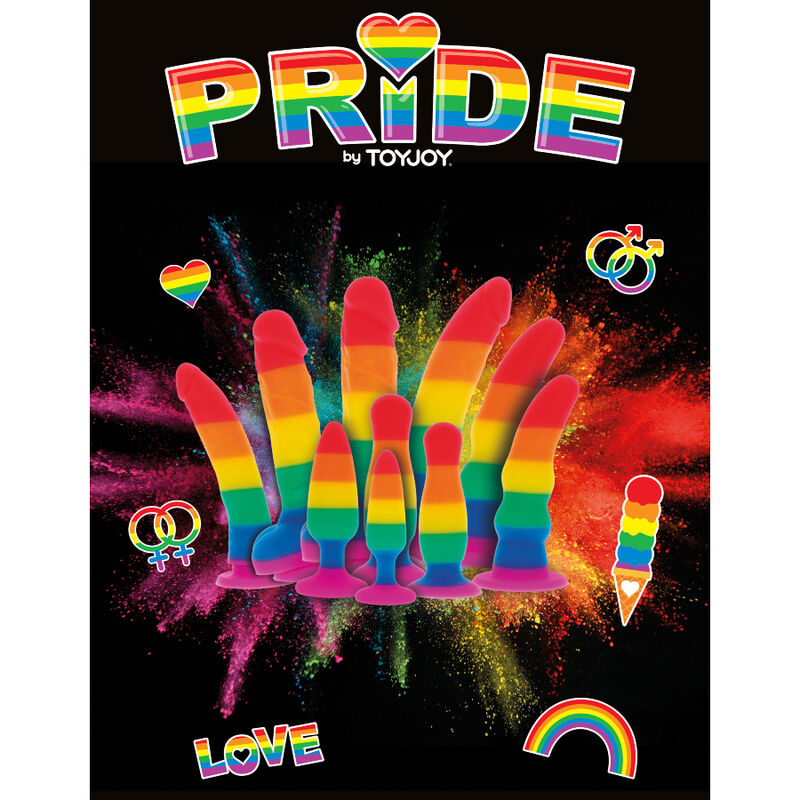 FIERTÉ - DRAPEAU LGBT DILDO WAVE 17 CM