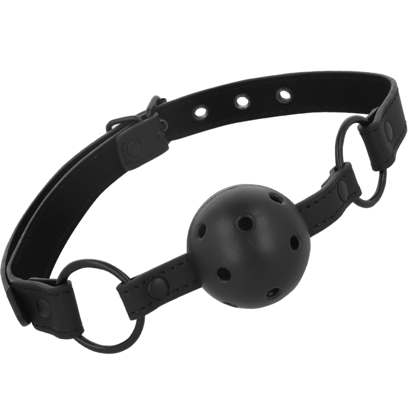 INTENSE - BÂILLON-BALLE FÉTICHE EN CUIR VÉGAN