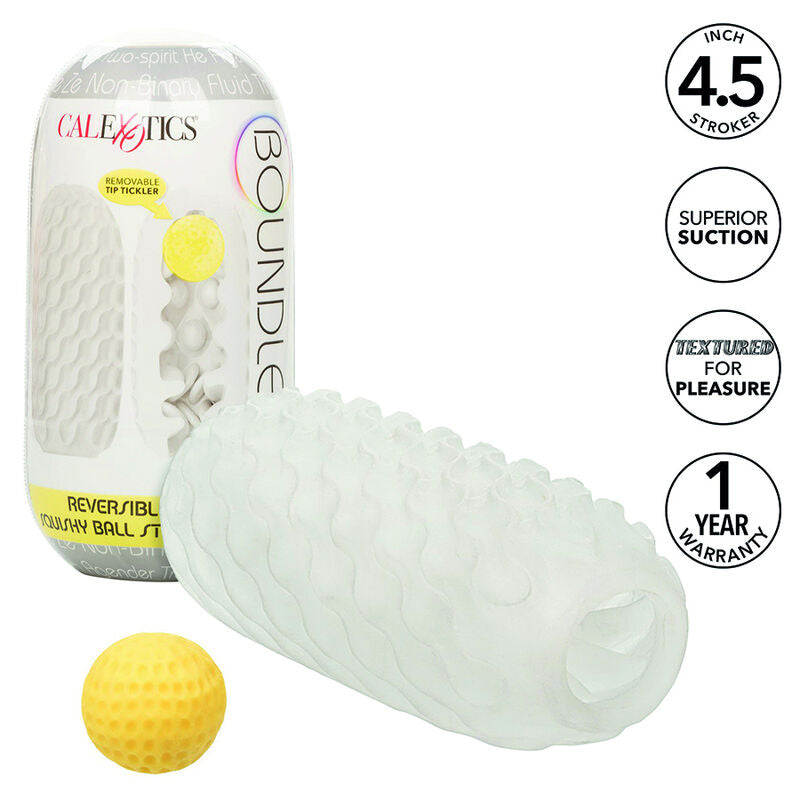CALEXOTICS - BALLE SQUISHY RÉVERSIBLE SANS LIMITES STROKE GRISE