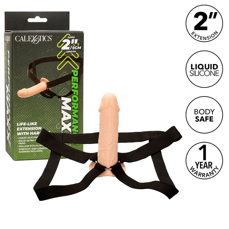 CALEXOTICS - EXTENSION RÉALISTE PERFORMANCE MAXX AVEC HARNAIS PEAU CLAIRE