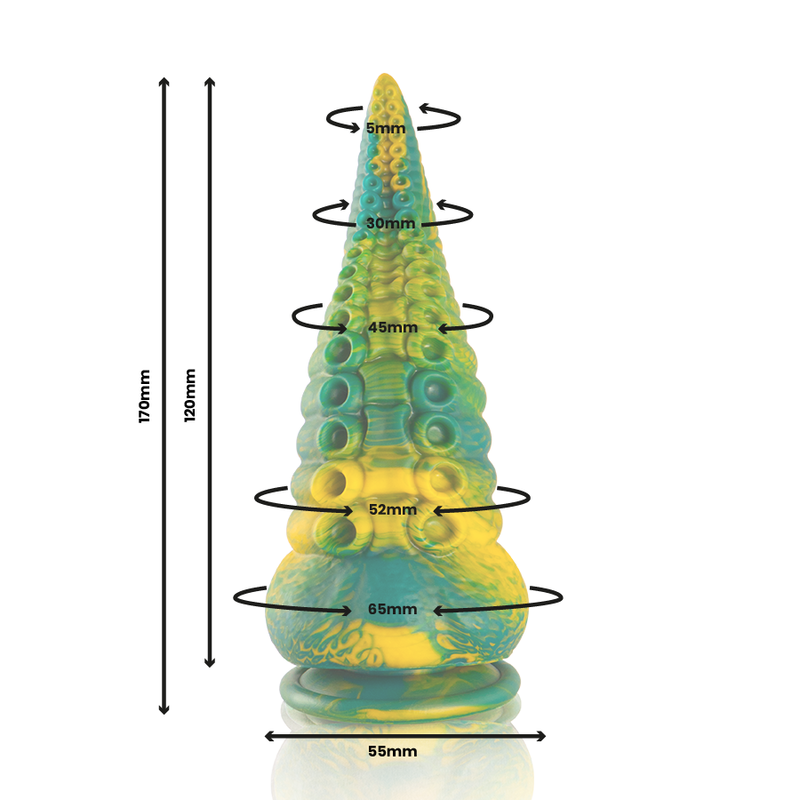 ÉPICO - DILDO DE TENTÁCULO VERDE CETUS TAMAÑO PEQUEÑO