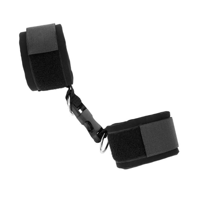 KINK - ATTACHES DE POIGNET À FERMETURE AUTO-AGRIPPANTE EN NÉOPRÈNE NOIRES RÉGLABLES 22-34 CM