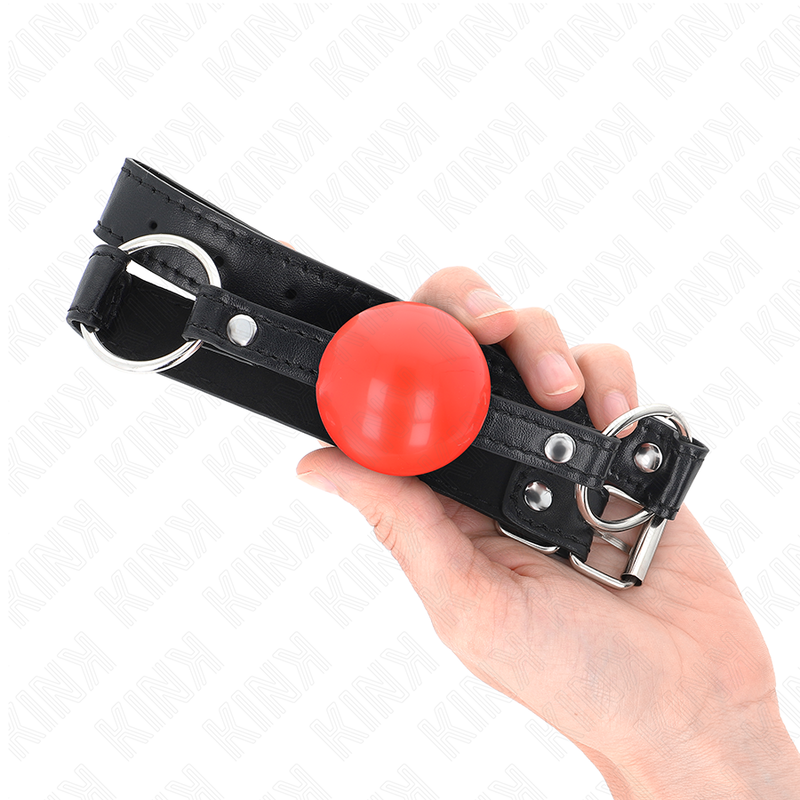 KINK - MORDAZA DE PELOTA TPE ROJA DE 4 CM 60 x 2 CM