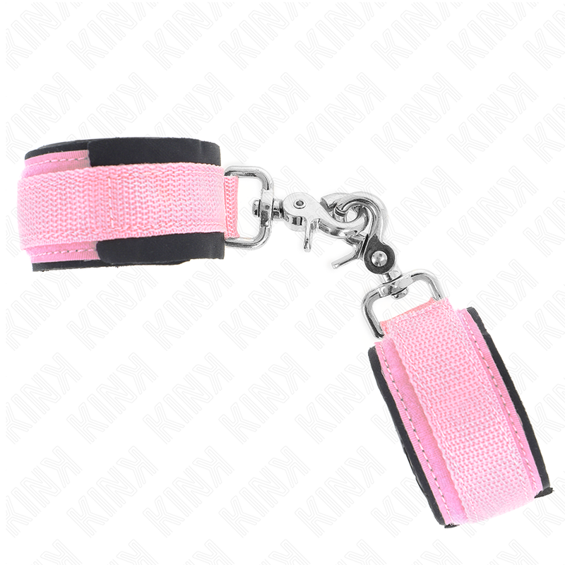 KINK - ATTACHES DE POIGNET RÉGLABLES EN NÉOPRÈNE ROSE RÉGLABLES 22-34 CM