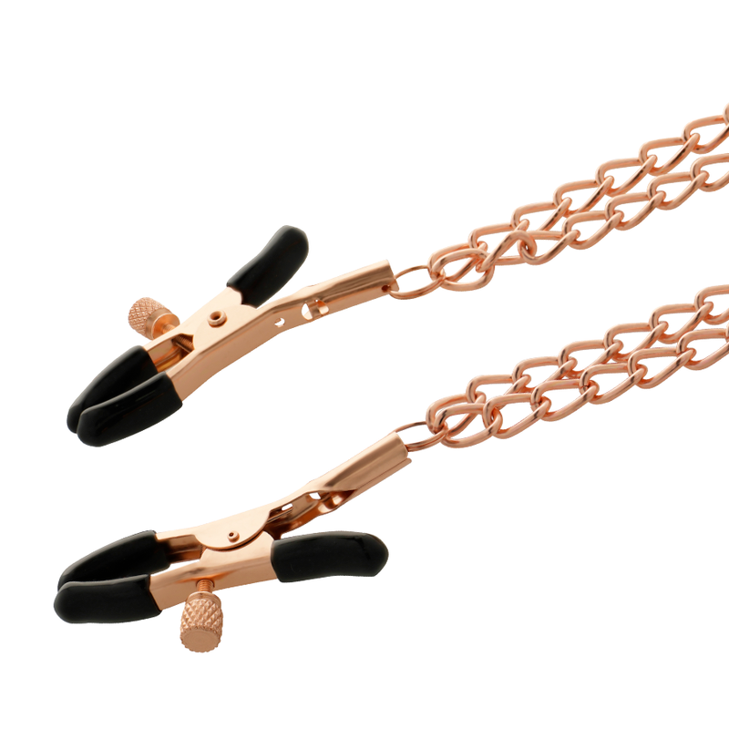 COQUETTE CHIC DESIRE - PINCES À TÉTONS FANTAISIE EN MÉTAL AVEC CHAÎNE
