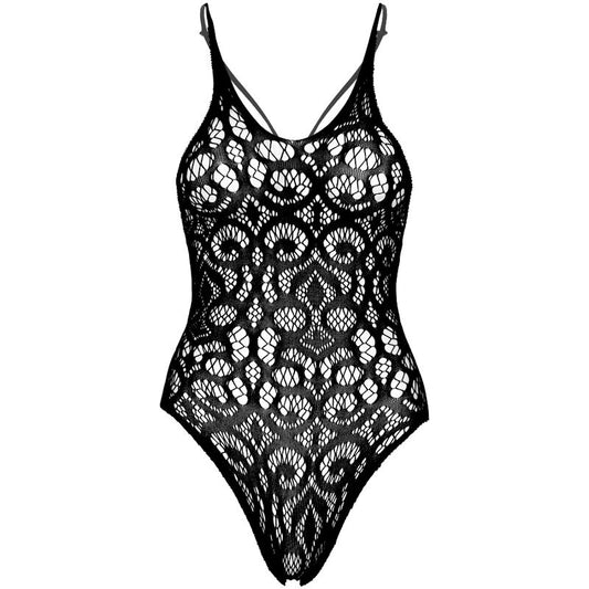LEG AVENUE - TEDDY EN DENTELLE SANS COUTURE - NOIR