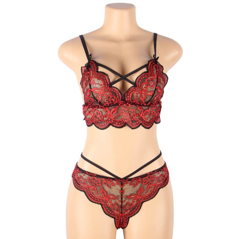SUBBLIME - ENSEMBLE DEUX PIÈCES HAUT EN DENTELLE ET CULOTTE L/XL