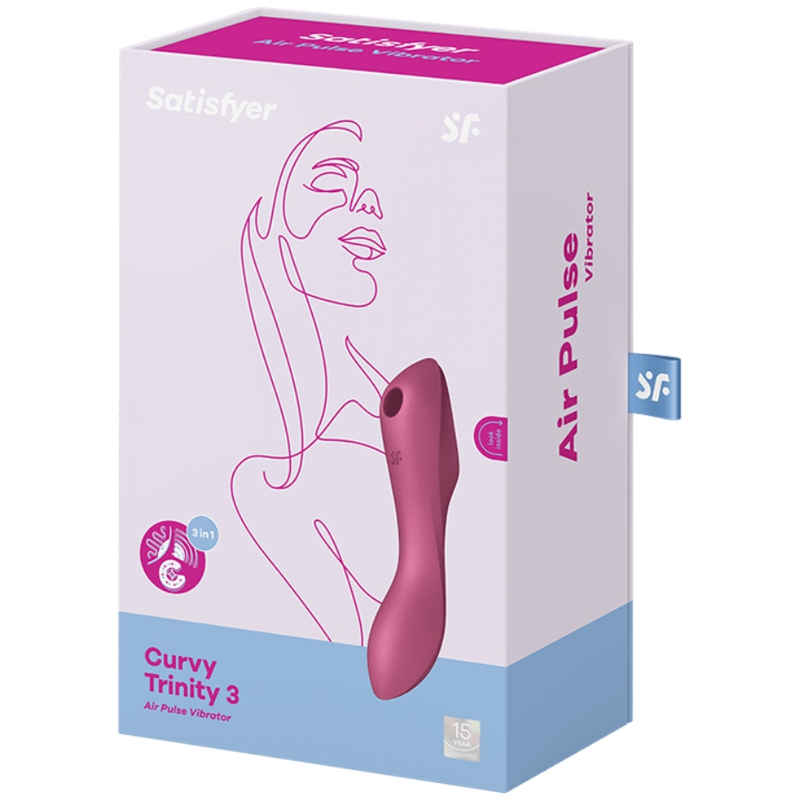 SATISFYER - CURVY TRINITY 3 VIBRATEUR À IMPULSIONS D'AIR ROUGE