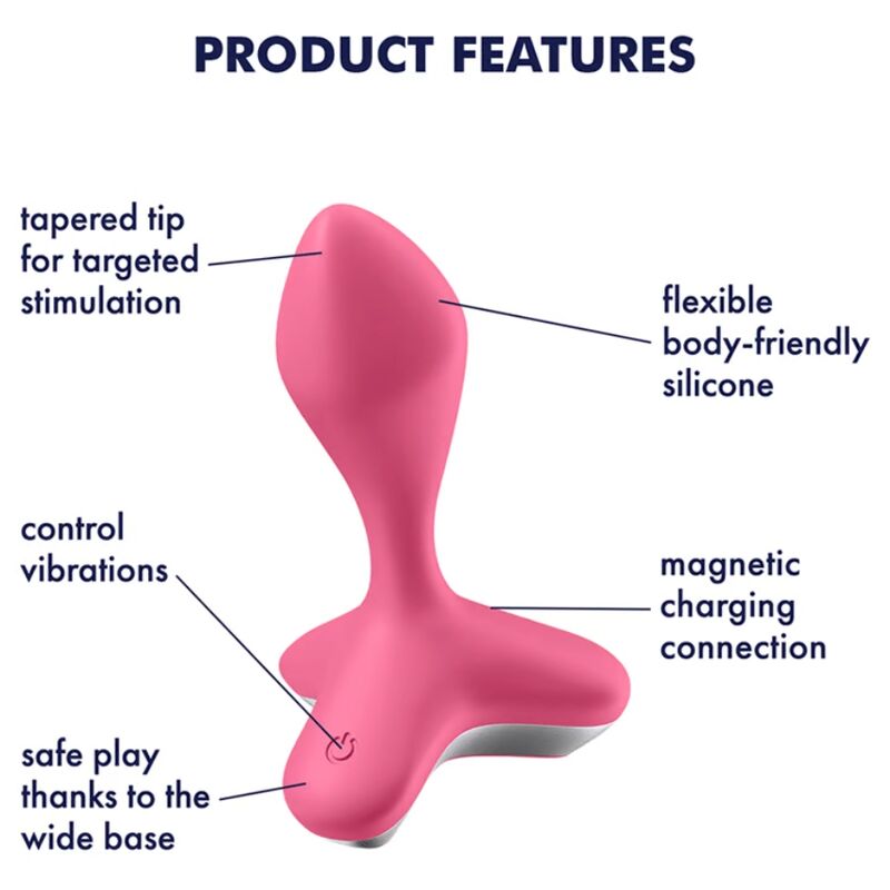 SATISFYER - GAME CHANGER PLUG VIBRATEUR ROSE