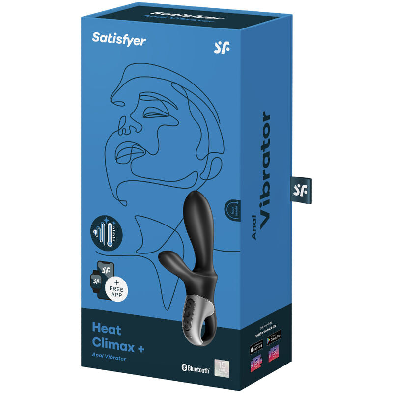 SATISFYER - VIBRATEUR ANAL HEAT CLIMAX+ APPLI NOIR