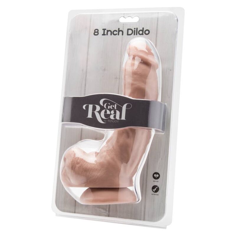 GET REAL - GODE 20,5 CM AVEC PEAU DE COUILLES