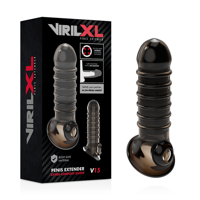 VIRILXL - EXTENSION ET GAINE POUR PÉNIS V15 NOIR