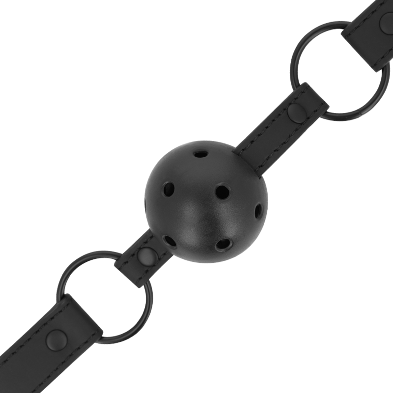 INTENSE - BÂILLON-BALLE FÉTICHE EN CUIR VÉGAN