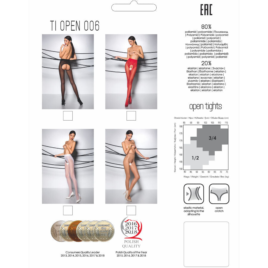 PASSION - TIOPEN 006 COLLANTS ROUGES 3/4 30 DEN