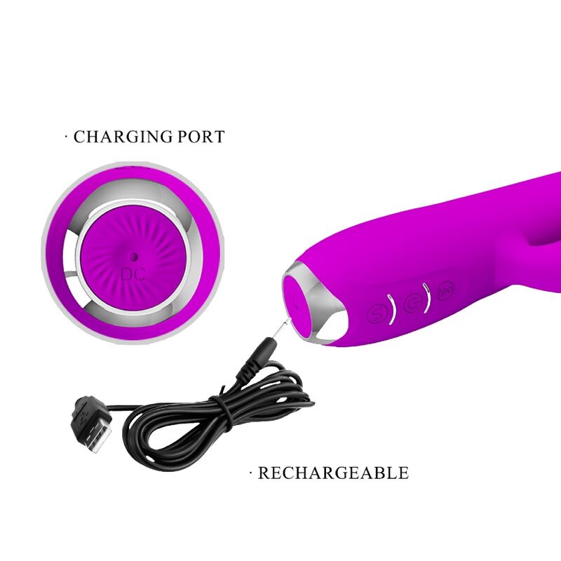 PRETTY LOVE - VIBRATEUR RECHARGEABLE REGINA - SUCER VIOLET