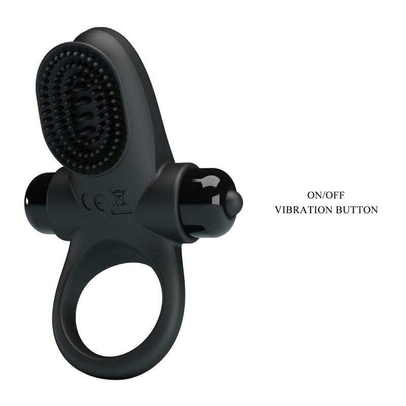 PRETTY LOVE - ANNEAU VIBRATEUR II POUR PÉNIS NOIR