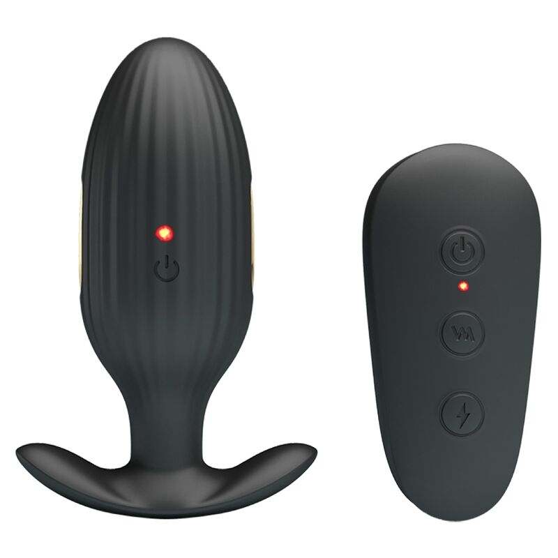 PRETTY LOVE - VIBRADOR ANAL RECARGABLE KELLY PLUG NEGRO