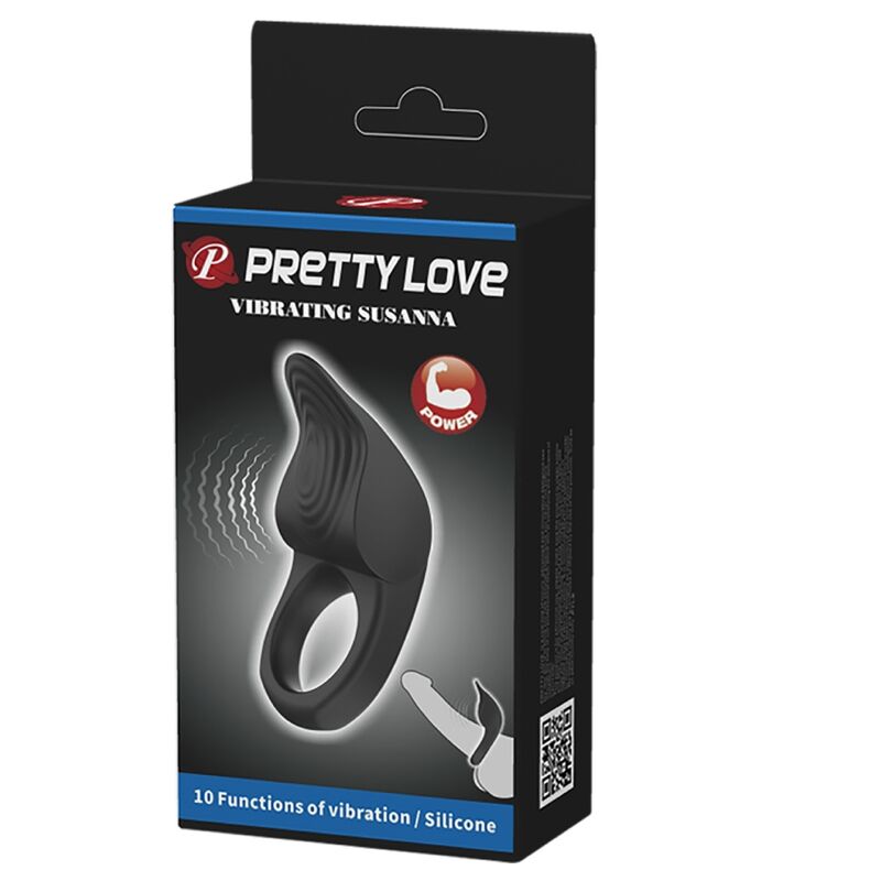 PRETTY LOVE - SUSANNA ANNEAU PÉNIS VIBRANT NOIR