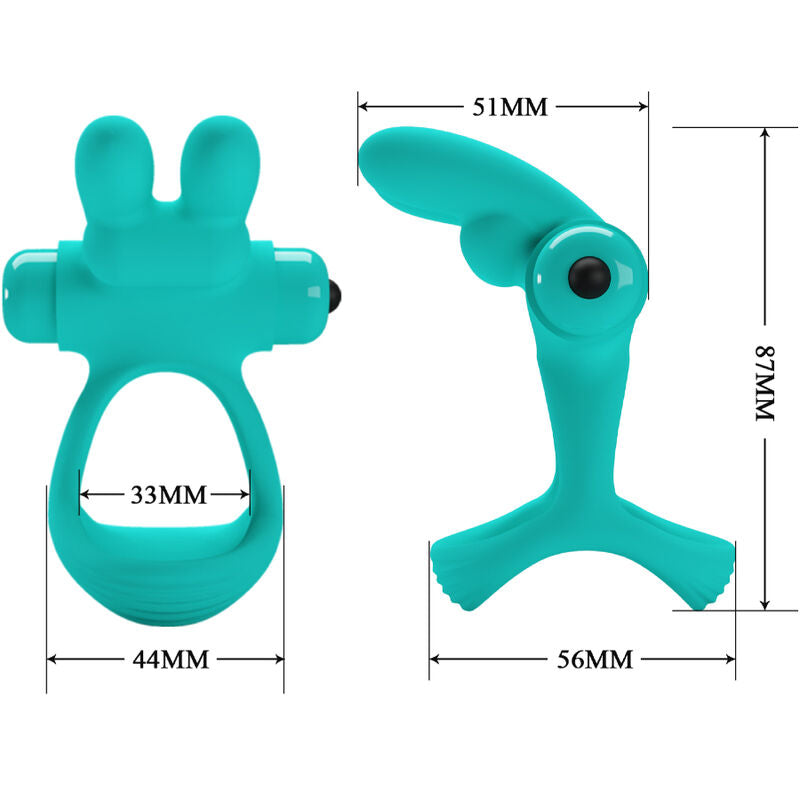 PRETTY LOVE - BAGUE VIBRANTE DANTE GREEN RABBIT