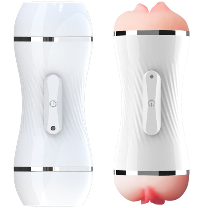 ARMONY - DOUBLE VIBRATEUR VAGIN &amp; BOUCHE MASTURBATEUR BLANC