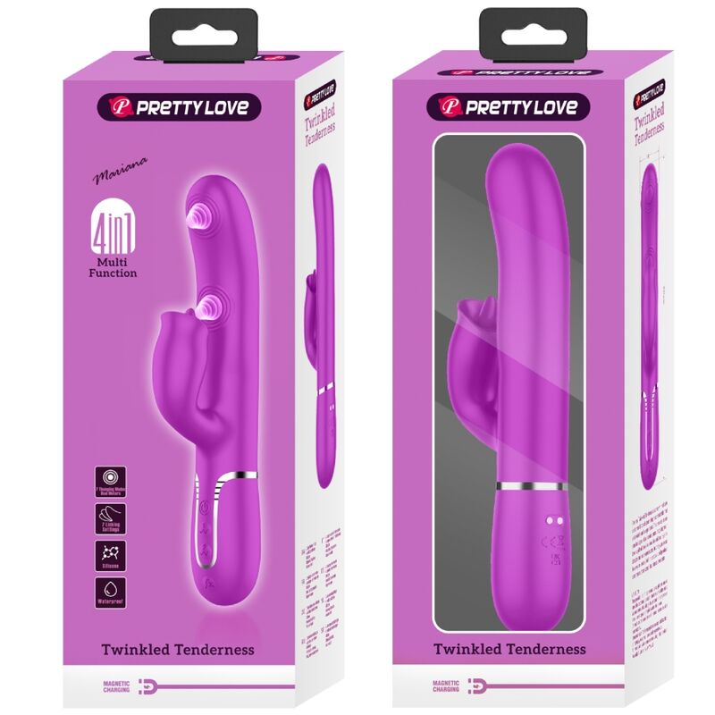 PRETTY LOVE - VIBRATEUR LAPIN AVEC FUCHSIA À LÉCHER