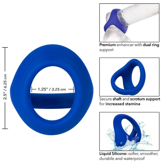 CALEXOTICS - ANILLO DOBLE DE BOLA PARA PENE ADMIRAL AZUL