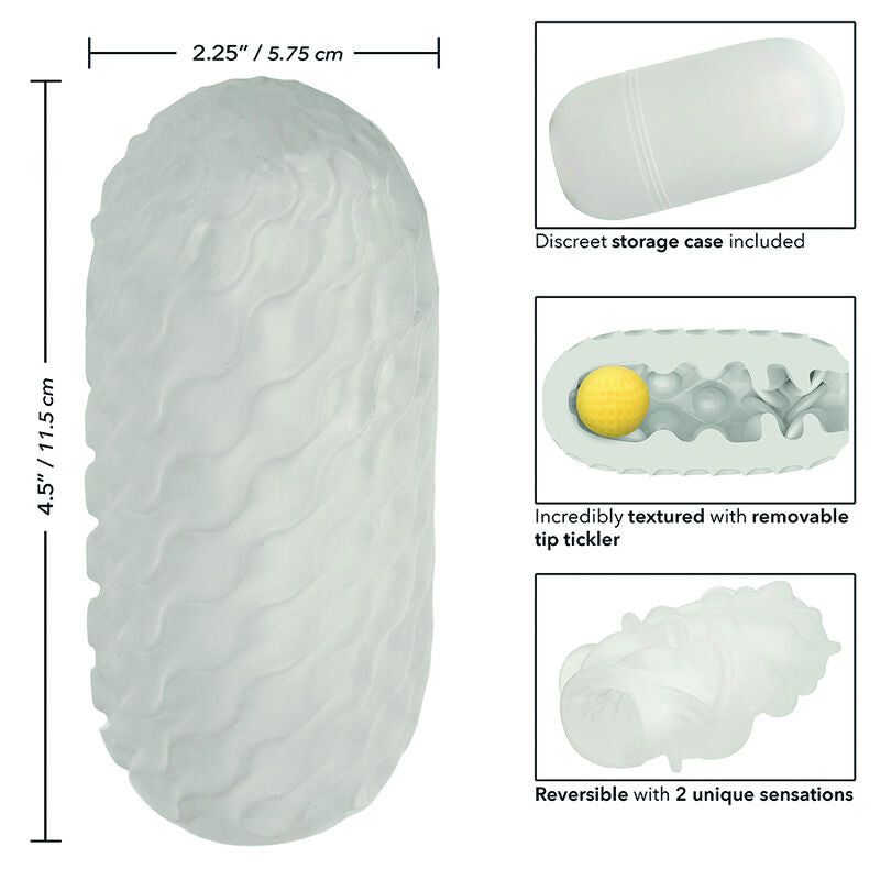 CALEXOTICS - BALLE SQUISHY RÉVERSIBLE SANS LIMITES STROKE GRISE