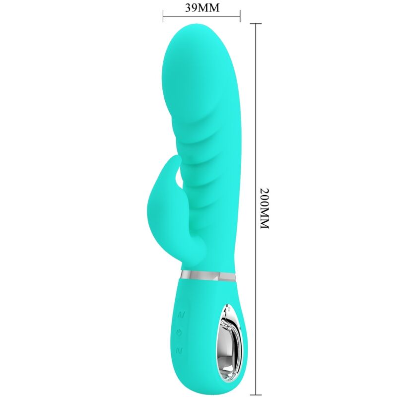 PRETTY LOVE - VIBRATEUR POINT G MULTIFONCTION PRESCOTT VERT AQUA