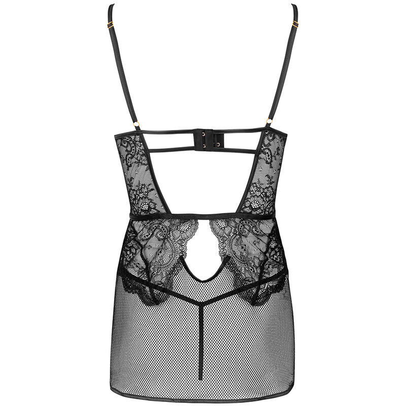 LIVCO CORSETTI FASHION - BARIRIN LC 90633 CHEMISE + CULOTTE NOIRE