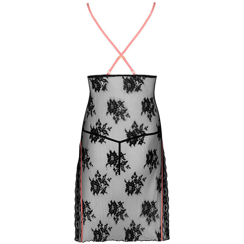 LIVCO CORSETTI FASHION - KARONIN LC 90628 CHEMISE + CULOTTE NOIRE
