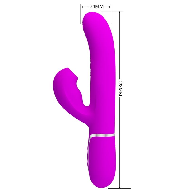 PRETTY LOVE - PERLITA VIBRATEUR POINT G MULTIFONCTION 3 EN 1 VIOLET