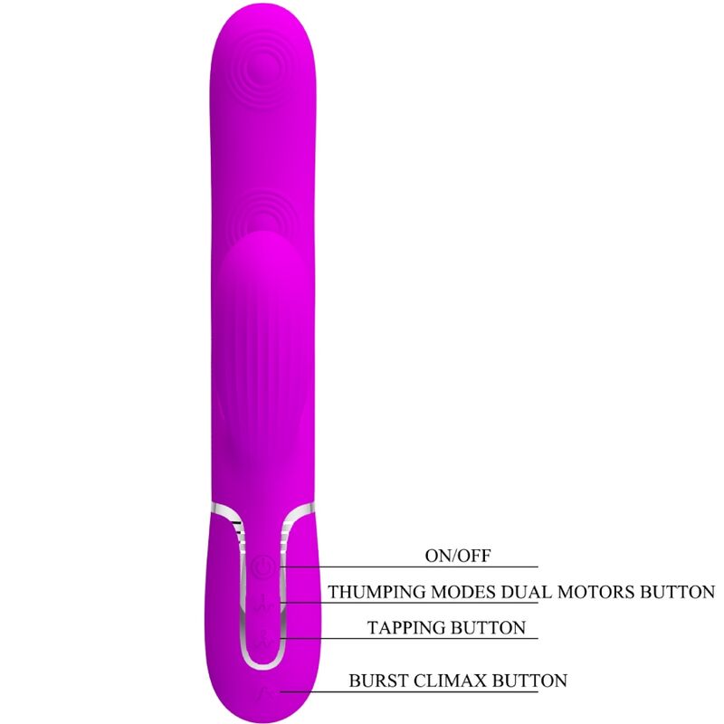 PRETTY LOVE - PERLITA VIBRATEUR POINT G MULTIFONCTION 3 EN 1 VIOLET