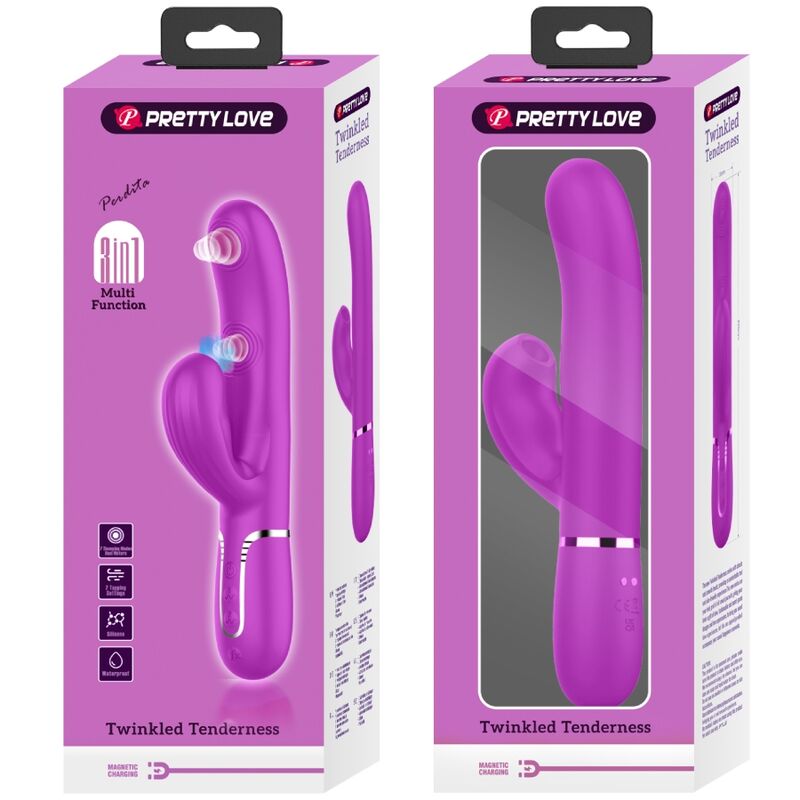 PRETTY LOVE - PERLITA VIBRATEUR POINT G MULTIFONCTION 3 EN 1 VIOLET