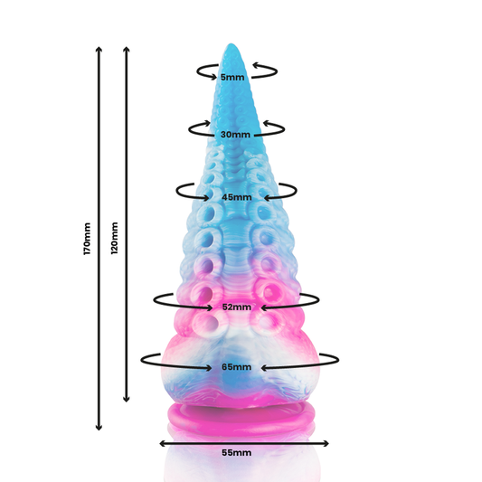 ÉPICO - DILDO DE TENTÁCULO AZUL PHORCYS TAMAÑO PEQUEÑO