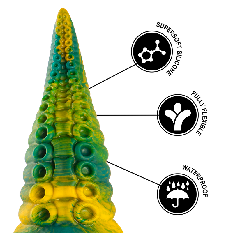 ÉPICO - DILDO DE TENTÁCULO VERDE CETUS TAMAÑO PEQUEÑO