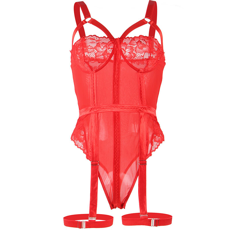 SUBBLIME - TEDDY CON DETALLE DE LIGUERO EN EL PECHO ROJO L/XL