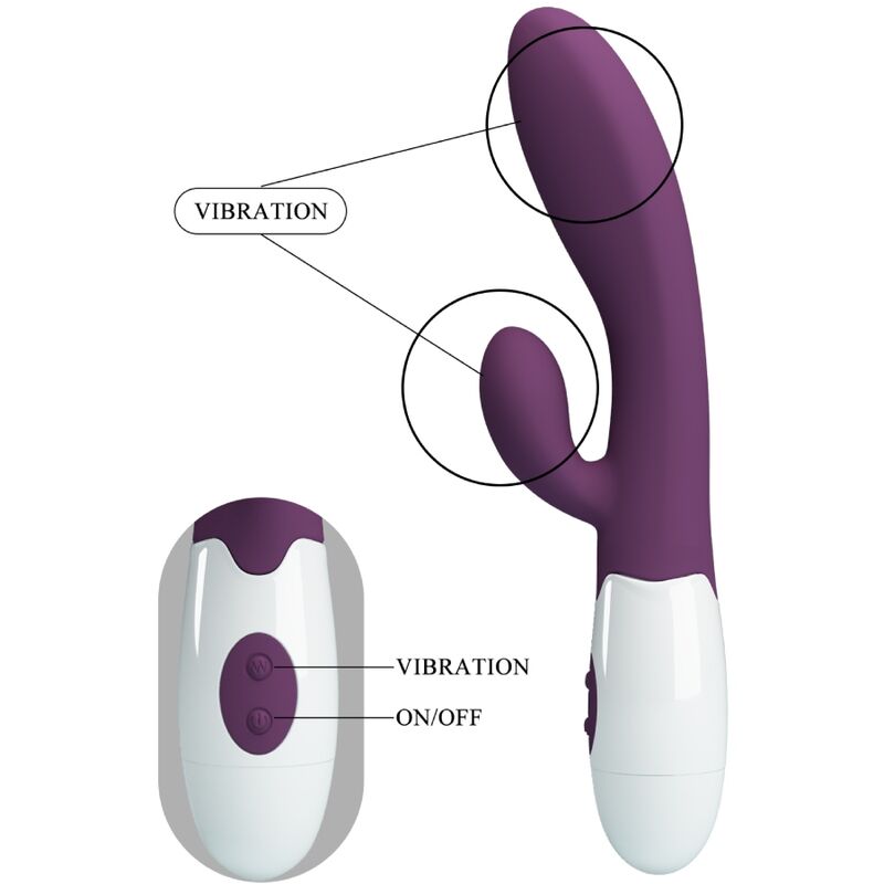 PRETTY LOVE - VIBRATEUR ALVIS RABBIT ET POINT G VIOLET