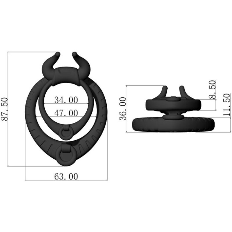 ARMONY - BAGUE PASION DU TAUREAU NOIRE