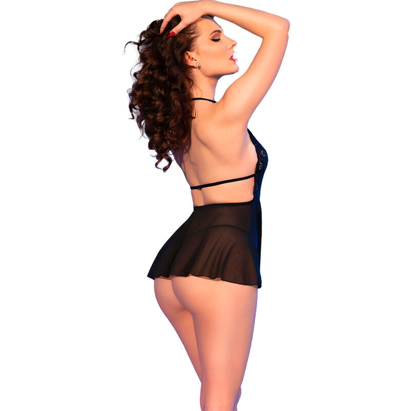 CHILIROSE - CR 4720 BABYDOLL & THONG RED XL