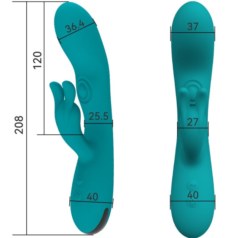 ARMONY - VIBRATEUR DANCING BUNNY LAPIN 10 VITESSES VERT