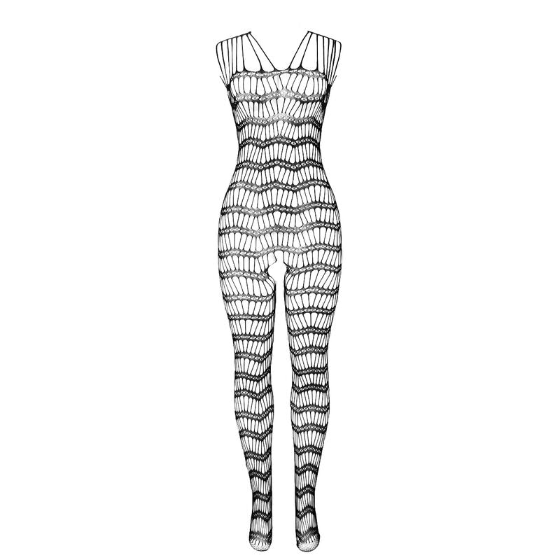 SUBBLIME - 951696 BODYSTOCKING DE RED SIN ENTREPIERNA CON TIRANTES EN LOS HOMBROS NEGRO TALLA ÚNICA