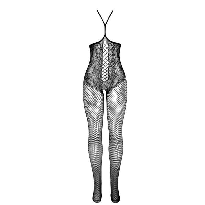SUBBLIME - 951849 BODYSTOCKING RÉSEILLE OUVERT ET COL DOS NU NOIR TAILLE UNIQUE