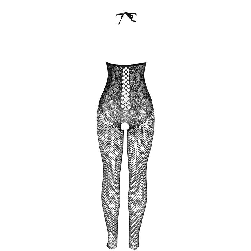 SUBBLIME - 951849 BODYSTOCKING RÉSEILLE OUVERT ET COL DOS NU NOIR TAILLE UNIQUE