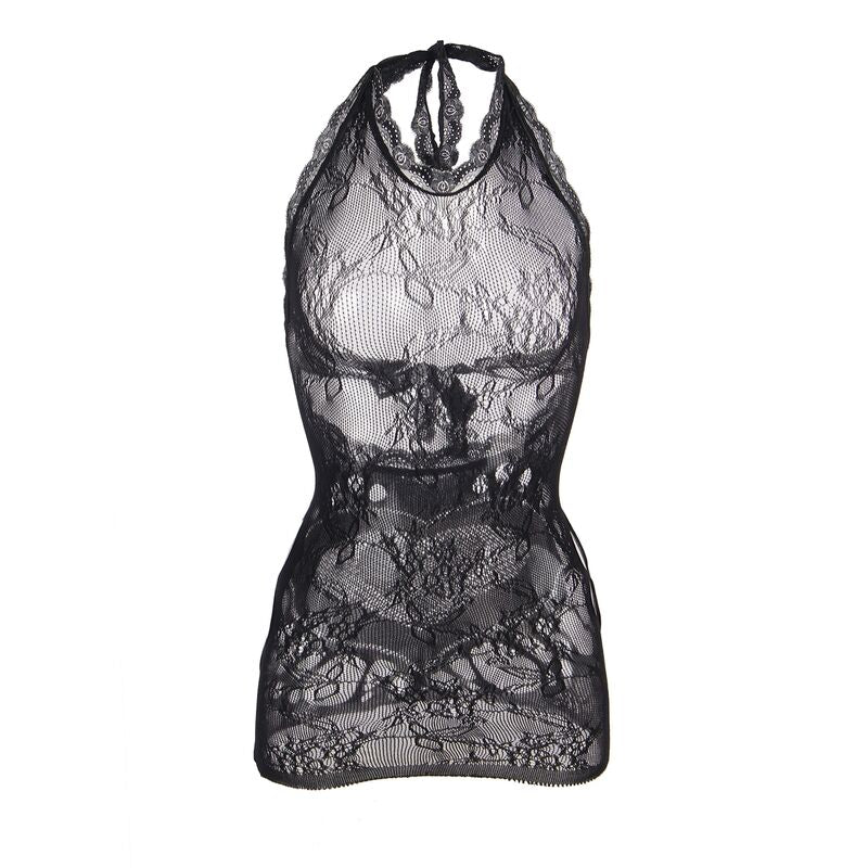 SUBBLIME - 952075 ROBE COURTE EN RÉSILLE AVEC DOS ET DÉTAIL COEUR NOIR TAILLE UNIQUE