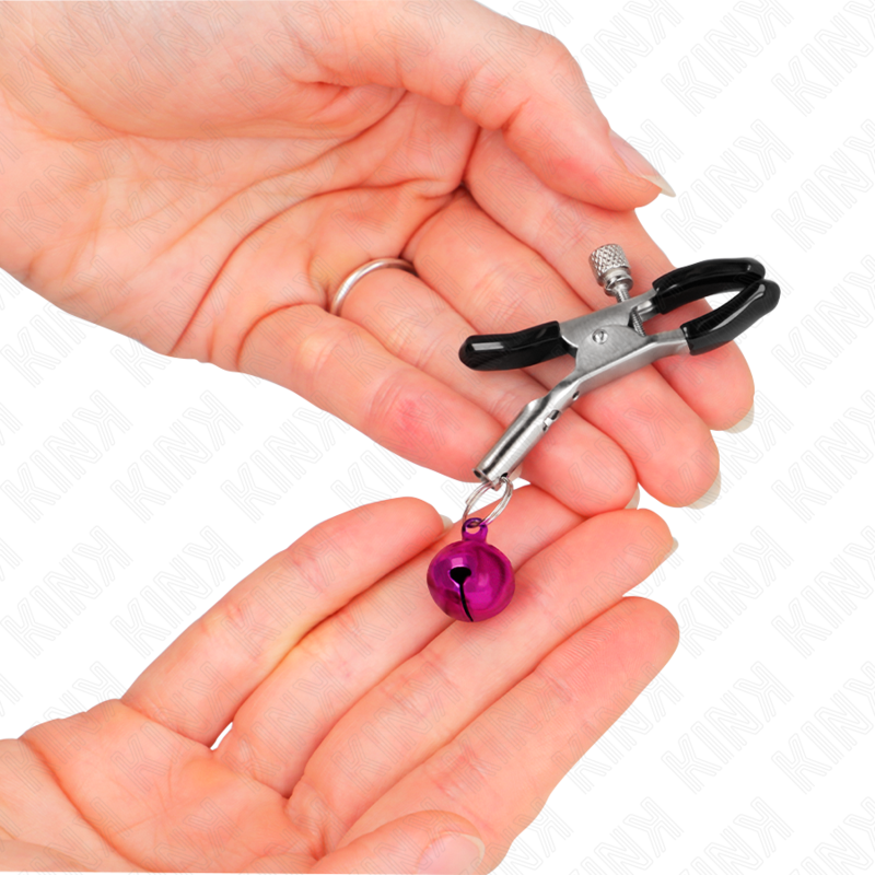 KINK - PINCE À TÉTONS SIMPLE CLOCHE VIOLET 6 CM