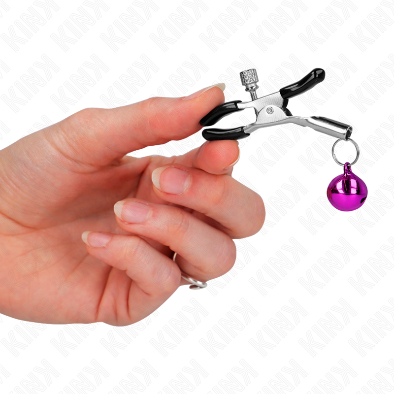 KINK - PINCE À TÉTONS SIMPLE CLOCHE VIOLET 6 CM