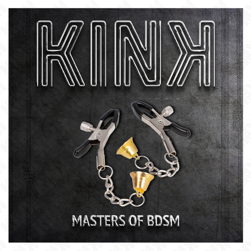 KINK - PINCES À TÉTONS PENDENTIF CLOCHE OR 6 CM