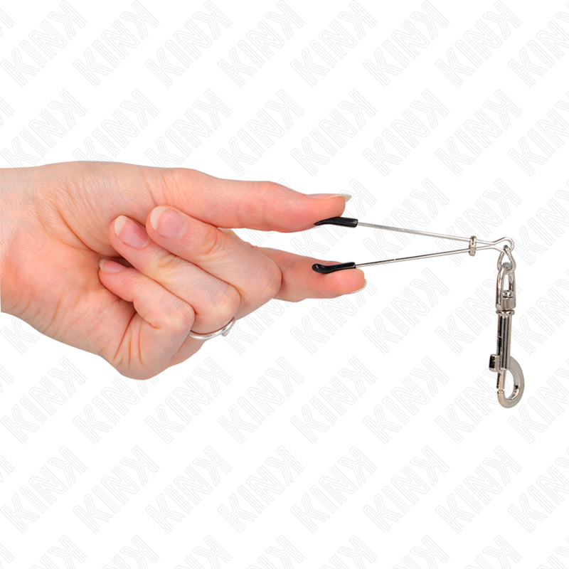 KINK - PINZA PARA PEZONES CON GANCHO FINO PLATEADO 7 CM